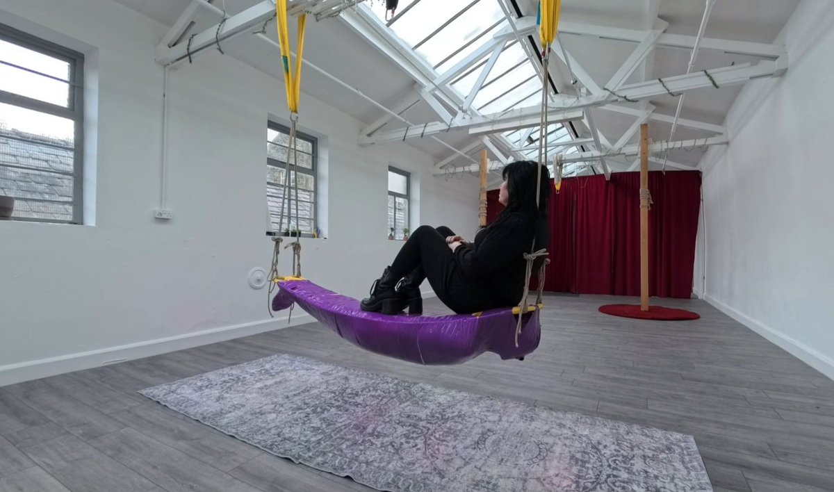 DIY swing for Mystrix at <a href="/TheStudio_NW/">The Studio NW</a> 

#mummified #wrapped #mummificationbondage #mummification #tape #encased #encasement #cocooned #tapemummification #kink #bondage #bdsm