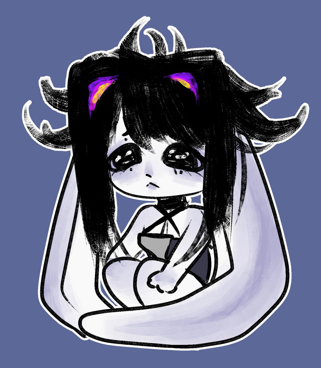 Devigogo's tweet image. the creature is sad over yesterdays stream(s) im sorry i will try to figure out a way to stream without it constantly crashing ;;;