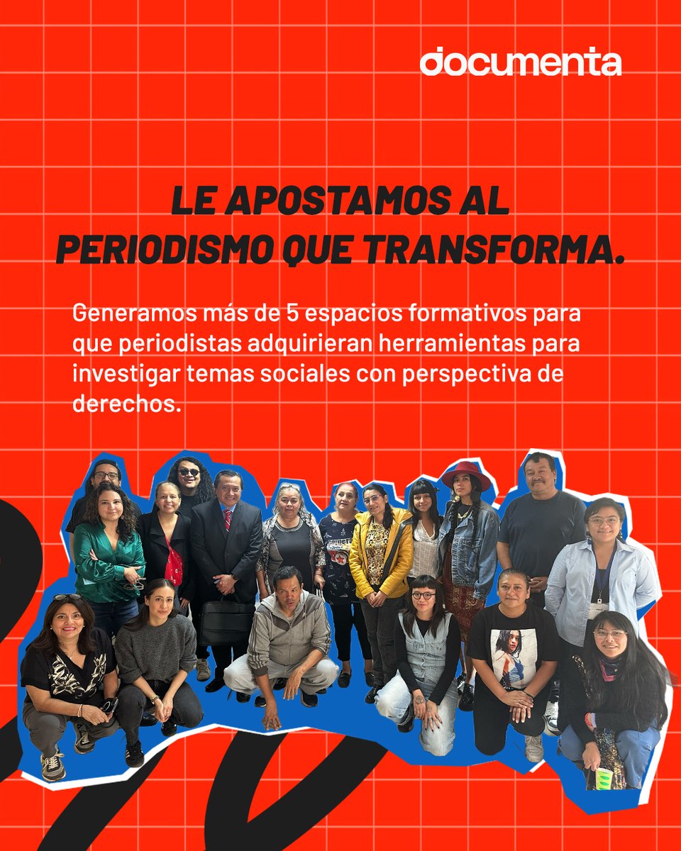 DocumentaAC's tweet photo. Este año realizamos 5 espacios periodísticos para fortalecer la investigación con enfoque de derechos humanos.
https://t.co/uKbd5JHw43
El periodismo también defiende derechos.
#DocumentaAC #Periodismo #DDHH https://t.co/2OcWZxaalK