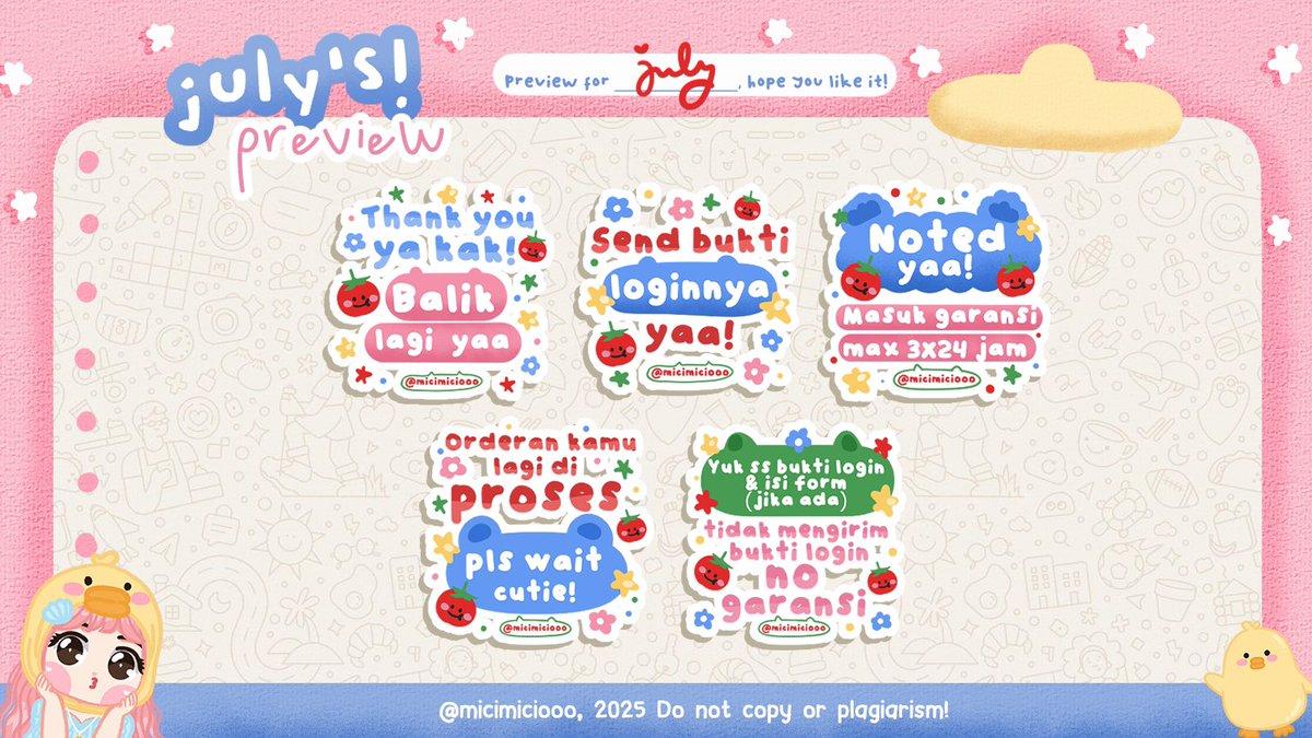 micimiciooo's tweet image. Sticker pack BA, up for sale~
Tinggal retext nama store aja. 

DM jika minat, price di ALT🤍🍅
#zonauang