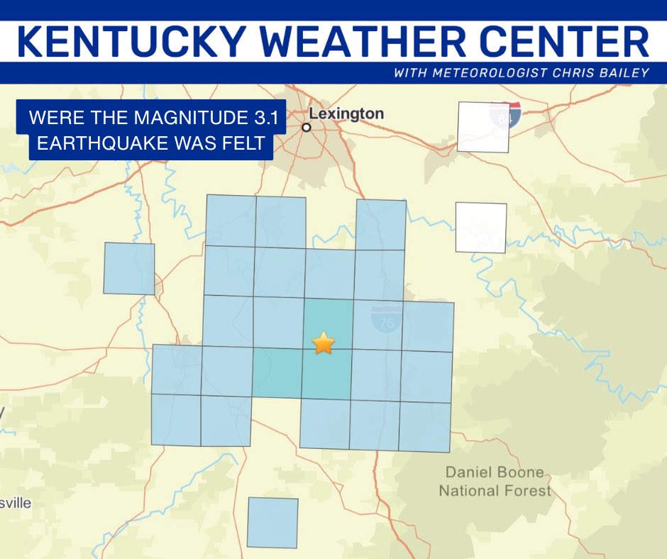 Here are the “I felt it” reports from today’s earthquake. #kywx