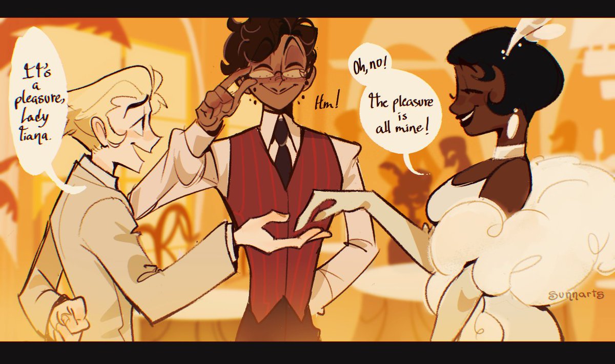 #radioapple #HazbinHotel 
It's like an AU now..(?

Meeting Tiana 🥂