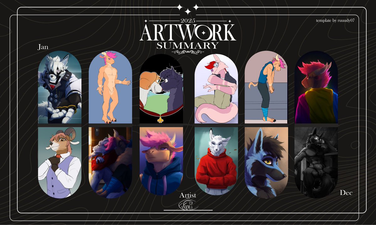 This year I wanted to paint a little more instead of just drawing. My year was not treating me well but I managed.