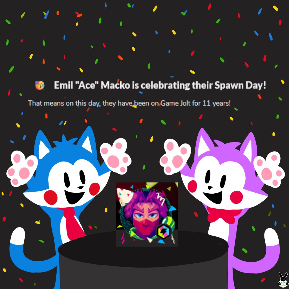 silverxcristal's tweet photo. Happy spawnday at Gamejolt @Emilmacko 🎉 https://t.co/5W19vdQtCR