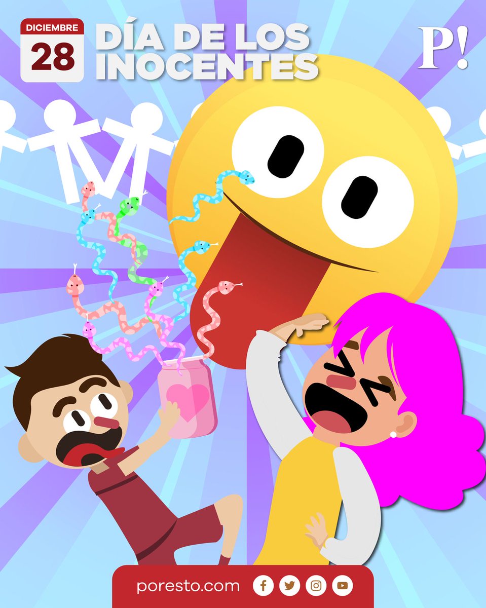 #Efeméride | ¡Mucho ojo hoy! ⚠️👀 En este Día de los Inocentes, si algo suena demasiado bueno para ser verdad... ¡probablemente sea una broma! 🃏 No caigas en la trampa y mantente alerta. 🕵️‍♂️✨