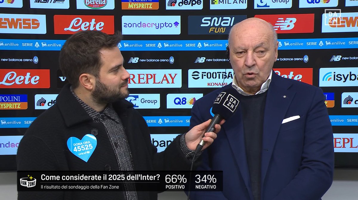 marifcinter's tweet image. Marotta: "Il 66% dei tifosi dell'Inter ha giudicato il 2025 positivo? Sono contento, è un attestato di stima per il lavoro profuso dall’intera società sia in ambito sportivo che in ambito corporate, che ha portato anche a chiudere un bilancio molto importante. E' un attestato di…