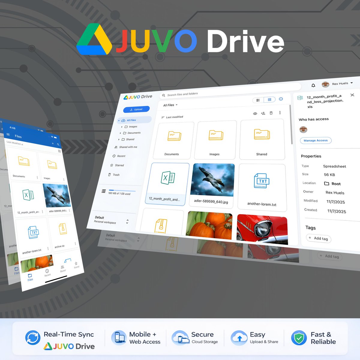 juvo_co's tweet image. Your files. Always in sync. ☁️📱💻
Access your data anytime with Juvo Drive — seamlessly connected between mobile and web.
✔ Real-Time Sync
✔ Secure Cloud Storage
✔ Easy Upload &amp;amp; Share
🔗 drive.juvo.cx

#JuvoDrive #CloudStorage #FileSync #DigitalStorage
#RealTimeSync