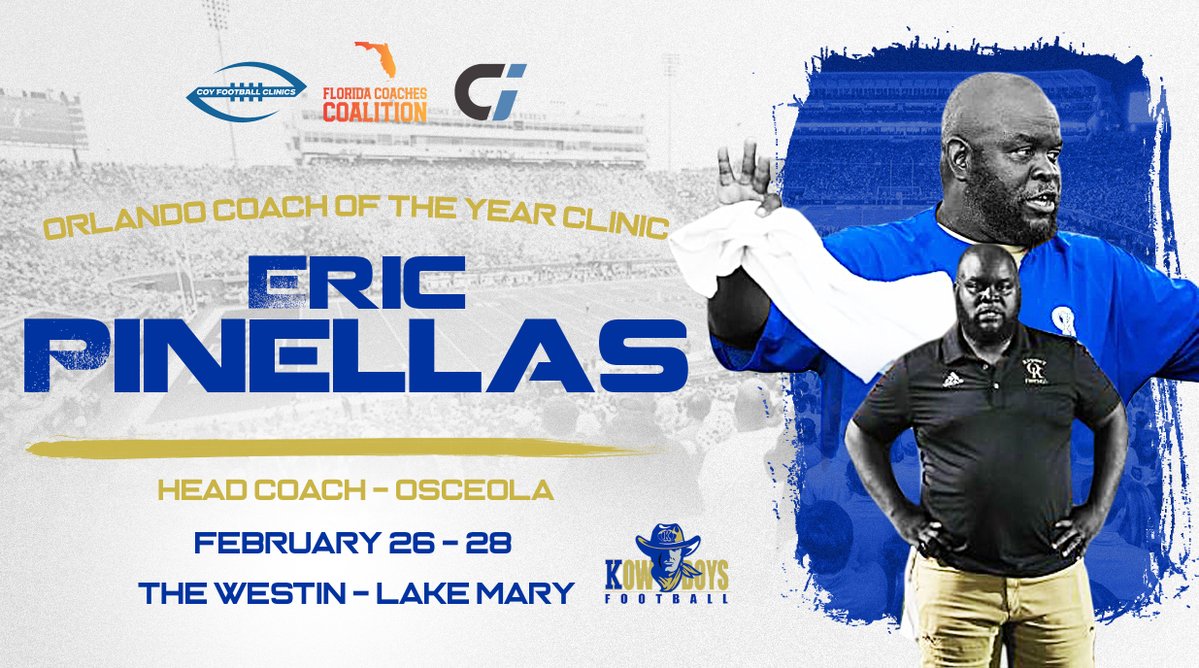 PayFLCoaches's tweet image. 🔥 The Gold Standard of Osceola County 🔥

Proud to have @CoachEP_OHS, Head Coach at @Kowboy_Football, speaking at the COY Clinic.

Consistent success. High standards. No shortcuts.

Year after year the Kowboys compete at a high level and develop players who are prepared for the…