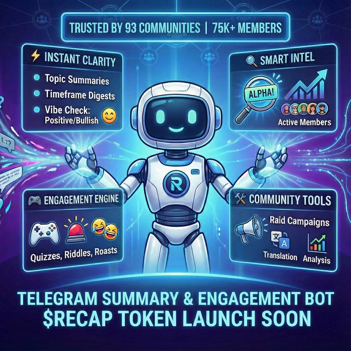 <a href="/itsFoxCrypto/">Fox Crypto</a> The summary bot $RECAP

Why? Because it's already powering 93+ communities | Reach 75k+ audience before the token is even fully live.

• Solves Retention. 
• Saves Time. 
• Builds Culture.

The only gem with a working product day one.

<a href="/RecapThisBot/">$RECAP 🤖</a>