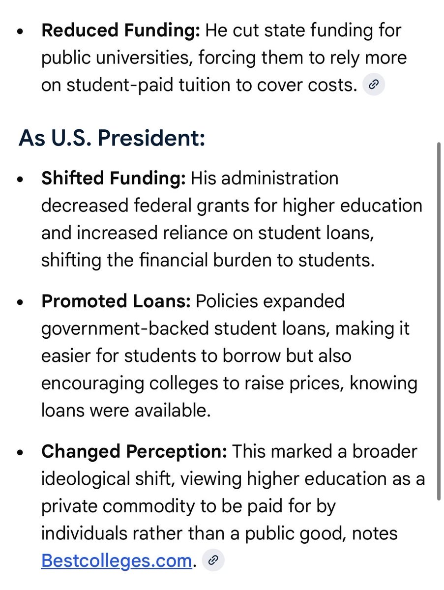 imissportmore's tweet image. You can thank awful (ev!l) Ronald Reagan for college being so expensive. Ruining the future of scholars. Making things so difficult to get a higher education.