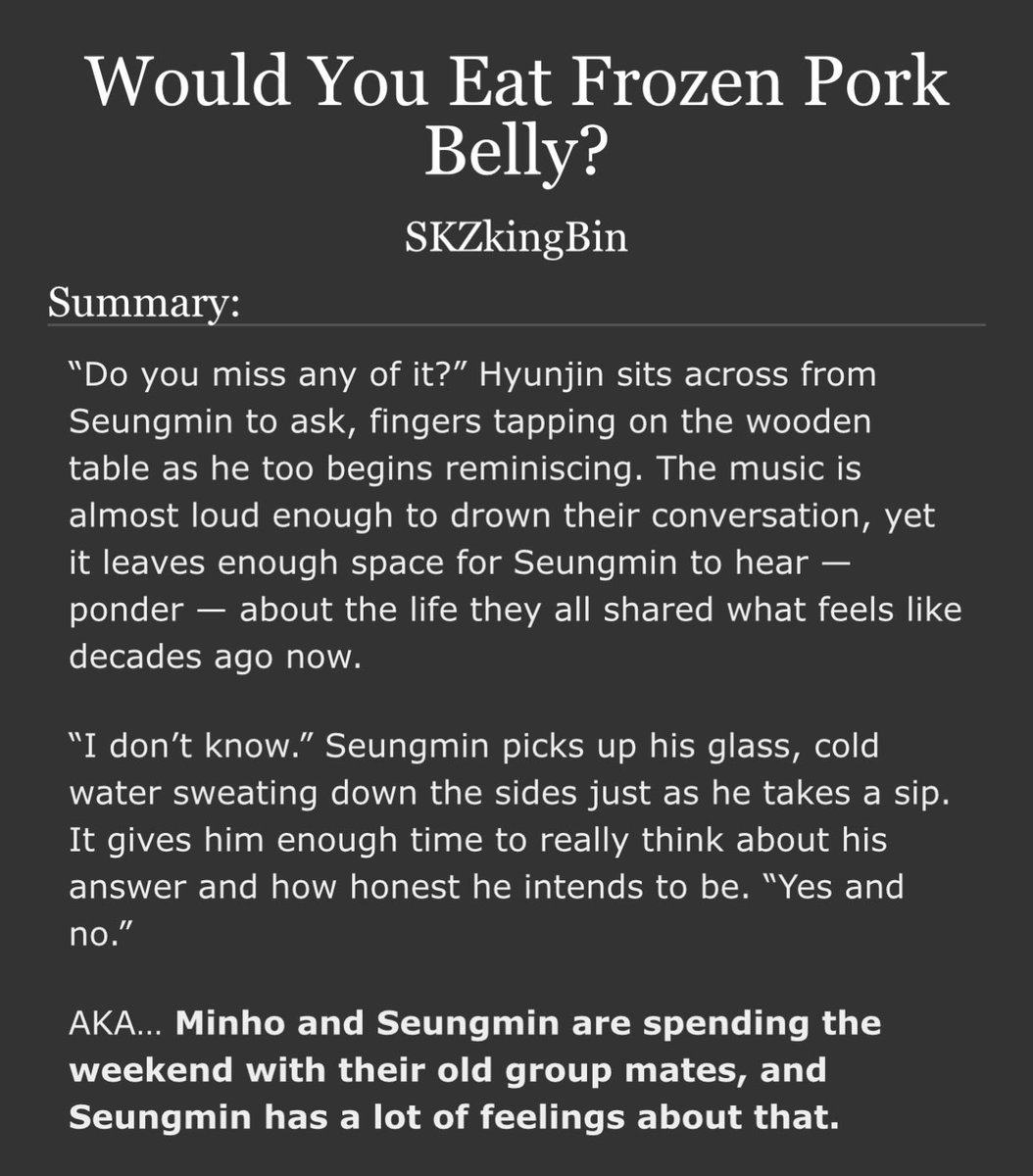 toany1army's tweet photo. ✨ Would You Eat Frozen Pork Belly?✨

Pairing: 2mn
Rating: Explicit

🔗 https://t.co/oC1aC62RYb https://t.co/Gokjz03U4Q