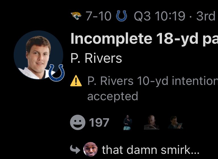 JimHitller's tweet image. wtf is Phillip rivers real app photo😭