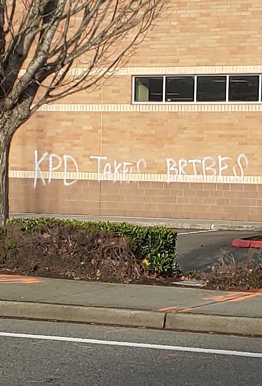 MyLuv4Robsten's tweet photo. @kentpd @cityofkent is this true? The old Rite Aid building on Washington says so. Ps. Thanks to one of your police vehicles for almost running into me today around 1130 am. I had no where to get out of the way. https://t.co/VVk0RQIXdE