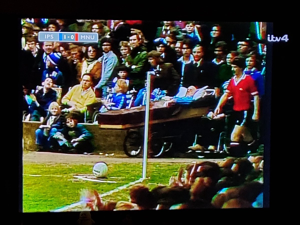 howalsh's tweet photo. The Big Match Revisited from last week, Ipswich v Man U. Why is there some dude in a coffin ⚰️? https://t.co/huzWonwwdk