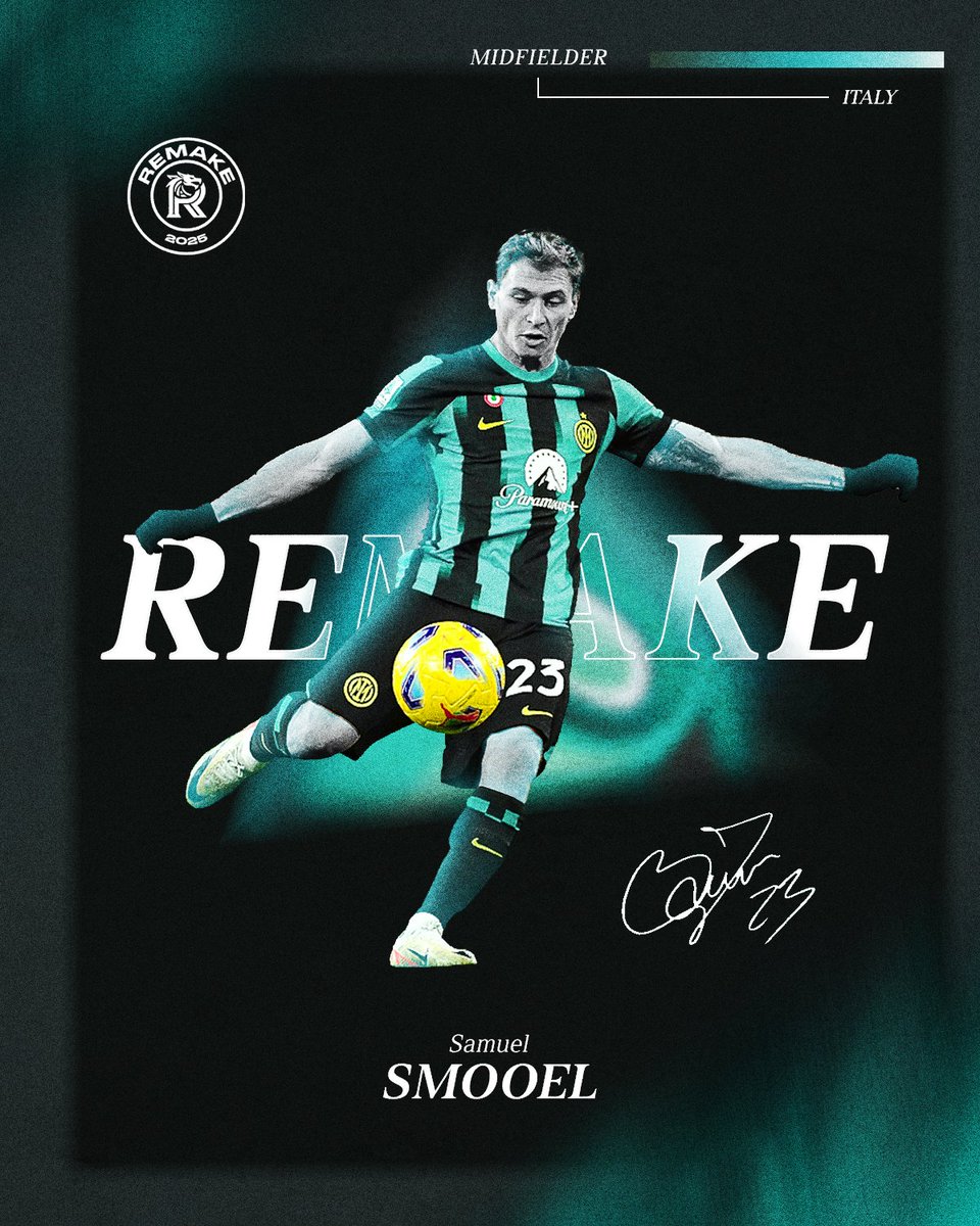 𝕎𝔼𝕃ℂ𝕆𝕄𝔼 𝔹𝔸ℂ𝕂 ⚫️🟢
𝒮𝓂𝑜𝑜𝑒𝓁

Centrocampista che passa la palla come se fosse un messaggio criptato, gli avversari lo decifrano solo dopo il gol. Mistero ambulante della Remake!