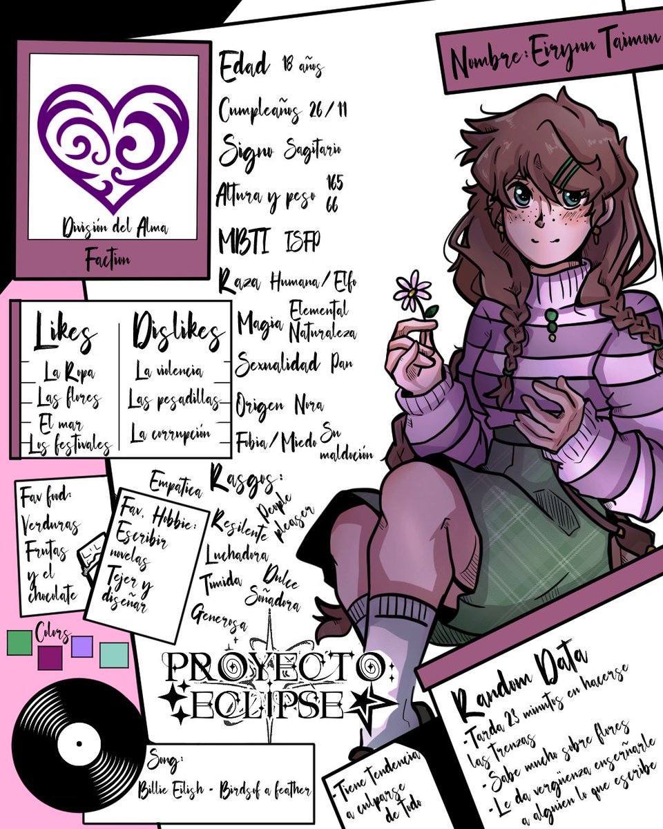 zZuzu_PE's tweet photo. Poco a poco voy subiendo las fichas. En particular la de Eirynn me agrada mucho. En fin, hoy conocemos a Eirynn Taimou.
#ocart #fichaoc #myart #proyectoeclipse https://t.co/sO9X4yrm7U