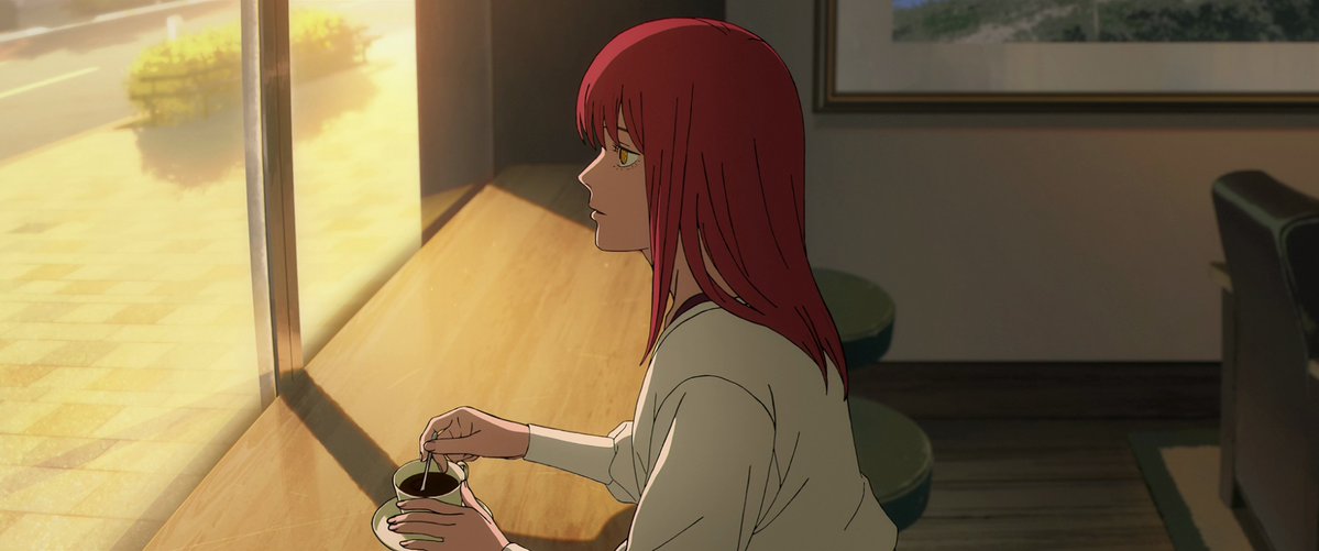 csm_screencaps's tweet image. Makima and her obession with coffee