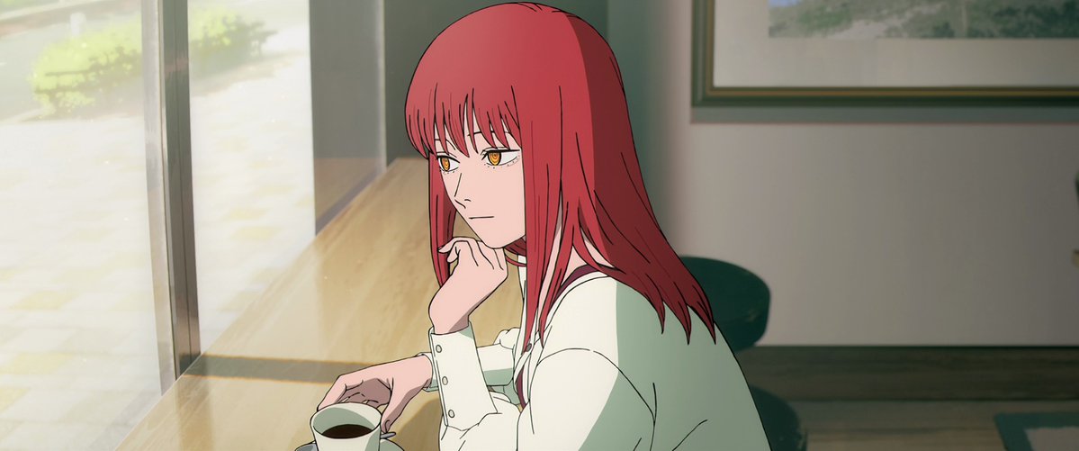 csm_screencaps's tweet image. Makima and her obession with coffee