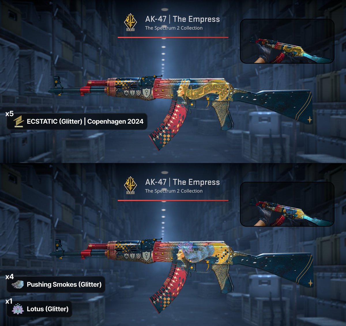 MarketCSGO's tweet image. Two best crafts for AK-47 | The Empress 👀