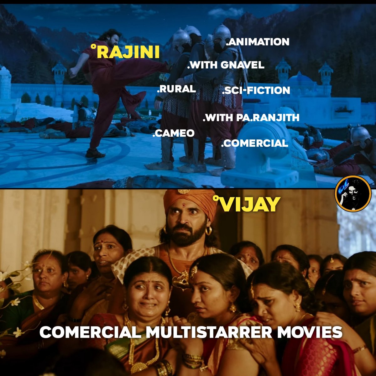 Vettaiyan - Ideological Movie
Coolie - 🅰️ Certified

Meanwhile Comercial bayanthangoli Joseph Vijay 👇
