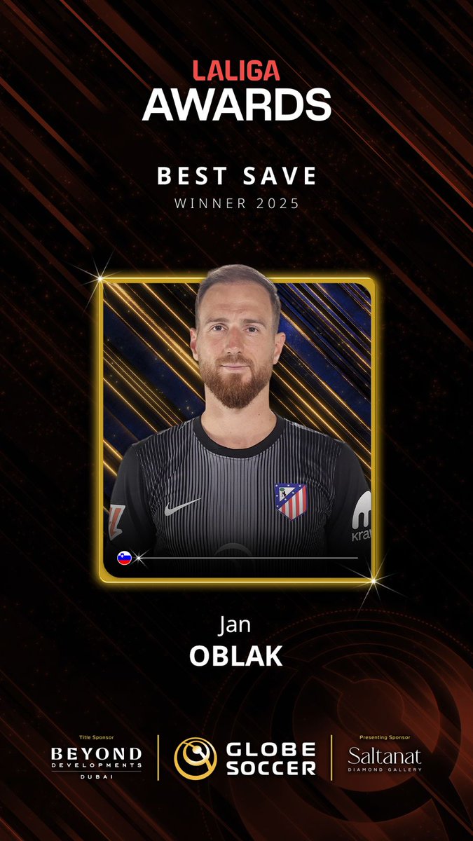 LaLiga's tweet image. 😱💫👐 ¡NO PODÍA SER OTRO! 

💥 ¡@oblakjan es el ganador de la mejor parada de la temporada en #LALIGAESPORTS!

 @Globe_Soccer | #LALIGAAWARDS  | #GlobeSoccer