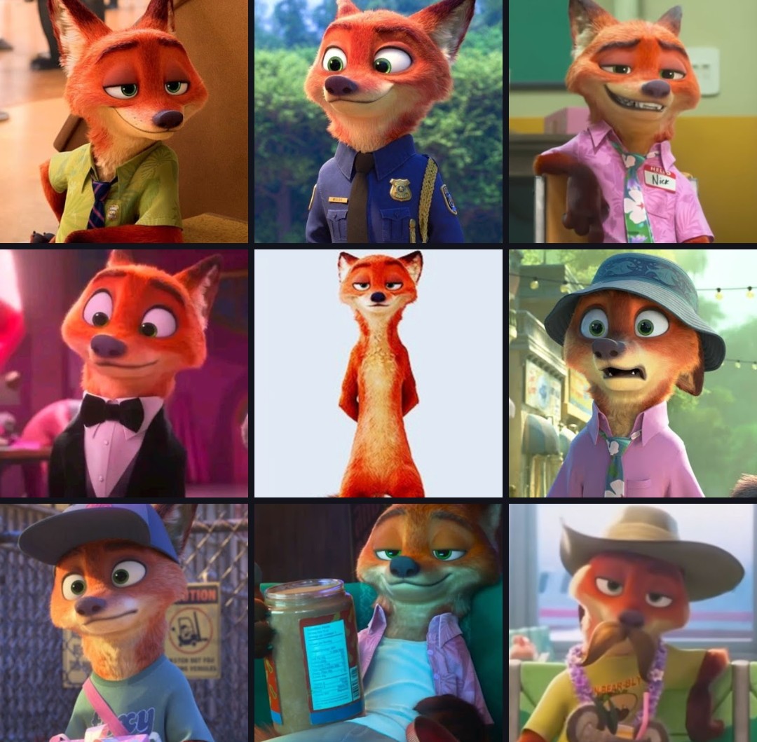 Which version of Nick Wilde do you prefer?

1. Classic outfit
2. Police officer
3. New outfit
4. Suit and tie
5. Naturalist 🫣
6. New outfit with hat
7. Daddy fox
8. Lazy at home
9. Undercover Police officer