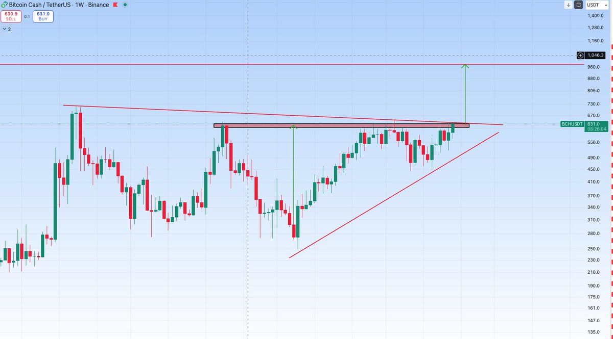 CryptoBoss1984's tweet photo. $BCH when we break this resistance, next target at 1000$ https://t.co/aFB4CCpWrF