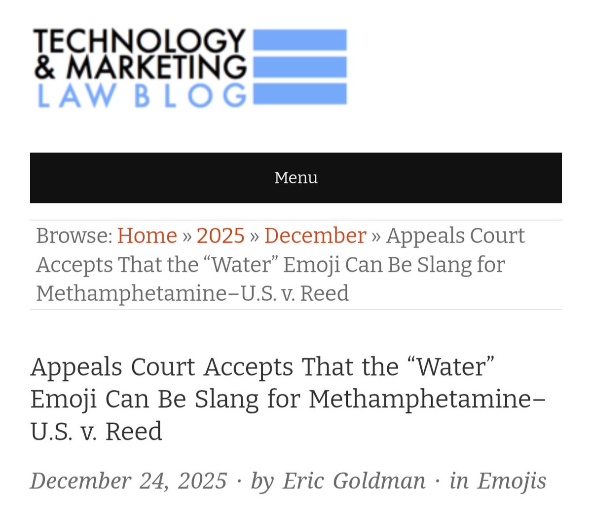 E_Procesal's tweet photo. EMOJIS E INTERPRETACION JUDICIAL

Interesante fallo de la justicia norteamericana tiene que definir si el emoji 💦  se refería a metanfetaminas (como lo interpretó la policía) o a actos sexuales (como lo sostenía el acusado)

Toda la info, y el análisis de Eric Goldman, aca
👇🏻
https://t.co/HZyzdKSSU9
