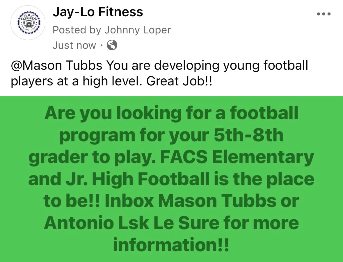 COACH JOHNNY LOPER tweet media