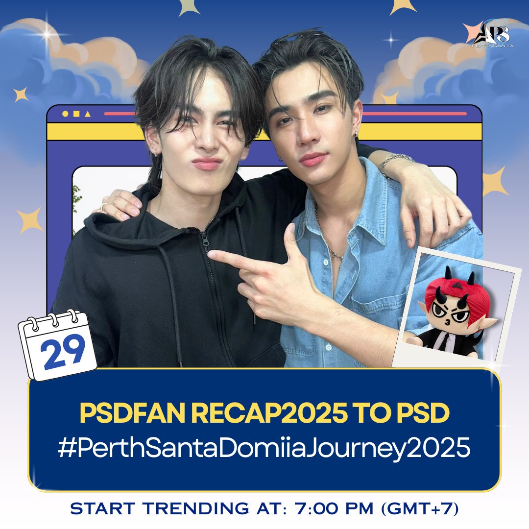 TrendPerthSanta's tweet image. 📢 [UPDATE] TREND SCHEDULE | PERTHSANTA DOMIIA
 
🖤 𝐏𝐞𝐫𝐭𝐡𝐒𝐚𝐧𝐭𝐚 𝐃𝐨𝐦𝐢𝐢𝐚 𝐑𝐞𝐜𝐚𝐩 𝟐𝟎𝟐𝟓 🤍

—★ 29 DECEMBER 2025
⏰ START TRENDING AT: 7:00 PM (GMT+7) 
🔑 PSDFAN RECAP2025 TO PSD
#⃣ PerthSantaDomiiaJourney2025
🔗 

📍 Kindly refrain from…