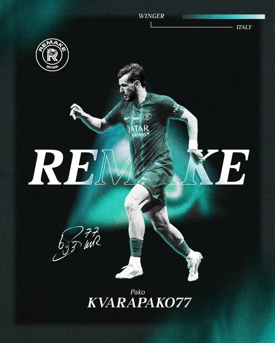 𝕎𝔼𝕃ℂ𝕆𝕄𝔼 𝔹𝔸ℂ𝕂 🟢⚫️
𝓚𝓿𝓪𝓻𝓪𝓟𝓪𝓴𝓸𝟟𝟟

Esterno che dribbla come un fantasma, sparisce e riappare in rete. Gli avversari lo inseguono invano. Il vento tagliente della Remake!