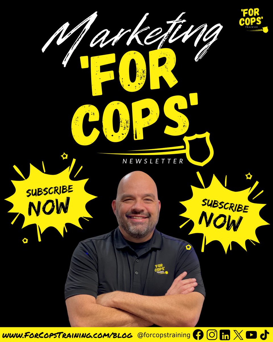 ForCopsTraining's tweet image. So...it's Saturday, in a brand-new year and here you are searching social media for some answers to your police recruiting problems... 🧐

Well, fortunately for you...that action just paid off!  🙌

My Marketing 'For Cops' Newsletter has EVERYTHING you need to start recruiting…