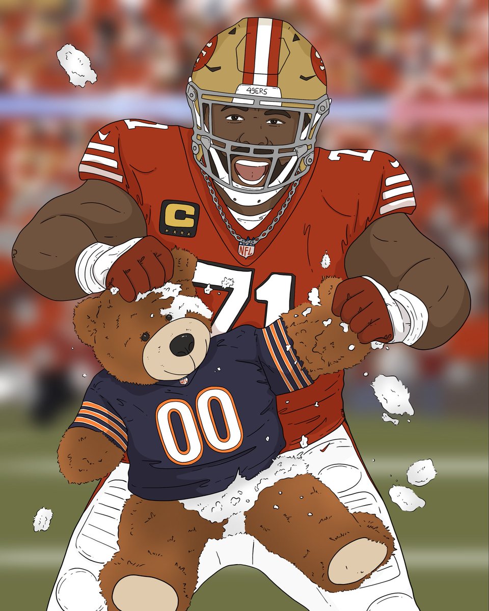 Will my drawings get me to the SB? Day 105
Happy Game Day!! Time to rip these Teddy Bears apart and show them who’s the best in the NFC! 💥
What are score predictions for today? 

 #WillMyDrawings #49ers #fttb