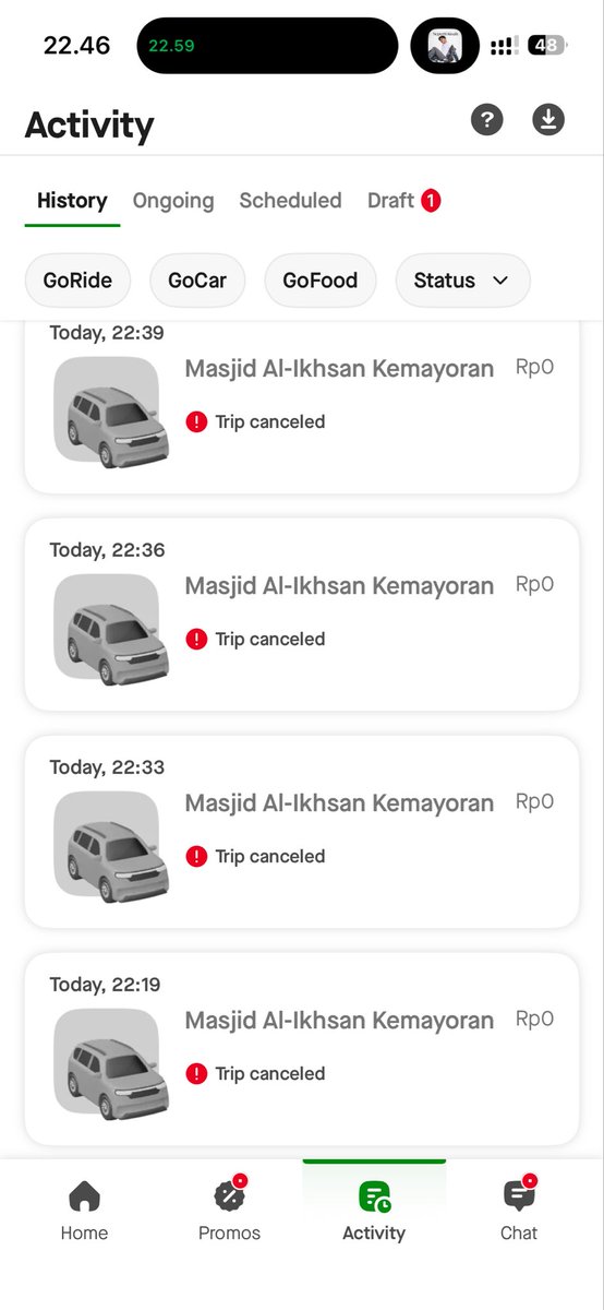 leaffde's tweet photo. @gojekindonesia driver lu gajelas nih https://t.co/s75w85Jkft