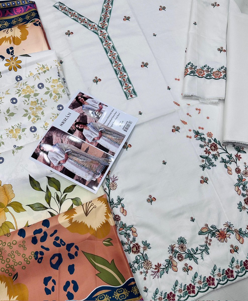 boutique_i38562's tweet photo. Brand Seran
Fabric Best Quality Dhanak 3pc
Neck Embroidered 
Front full heavy Embroidered 
Sleeves heavy Embroidered
Daman heavy Embroidered 
Digital Printed Wool Shawl
Dyed Trouser  
Price3850
#inaya_boutique_center 
#COD 
#ForOrder 
#WhatsApp 
 0314 6357358
#OnlineEarnings https://t.co/RDcrMXC6LG