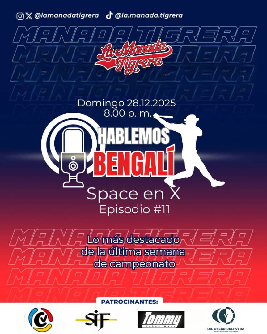 !Manada! A petición de la fanaticada tigrera  hoy vamos con un episodio especial de “Hablemos Bengalí “

Los esperamos….

Patrocinado por:

@sif_safety @camisetasvenezuela.shop @tommyurbanwear <a href="/dr/">Dan Rowden</a>.oscar_diaz en Instagram 

#lamanadatigrera🐯#tigresdearagua🐯
