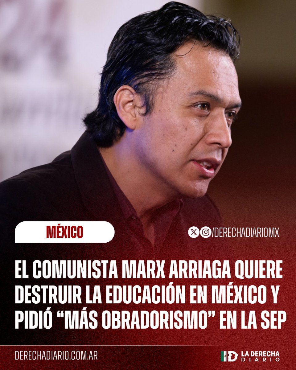 Como trabajador del sector educativo federal y agremiado al SNTE, exijo la inmediata destitución de <a href="/MarxArriaga/">Marx Arriaga Navarro</a> como Director de Materiales Educativos de la <a href="/SEP_mx/">SEP México</a>.

No conforme con adoctrinar a nuestros niños y niñas a través del material didáctico de paupérrima calidad, este