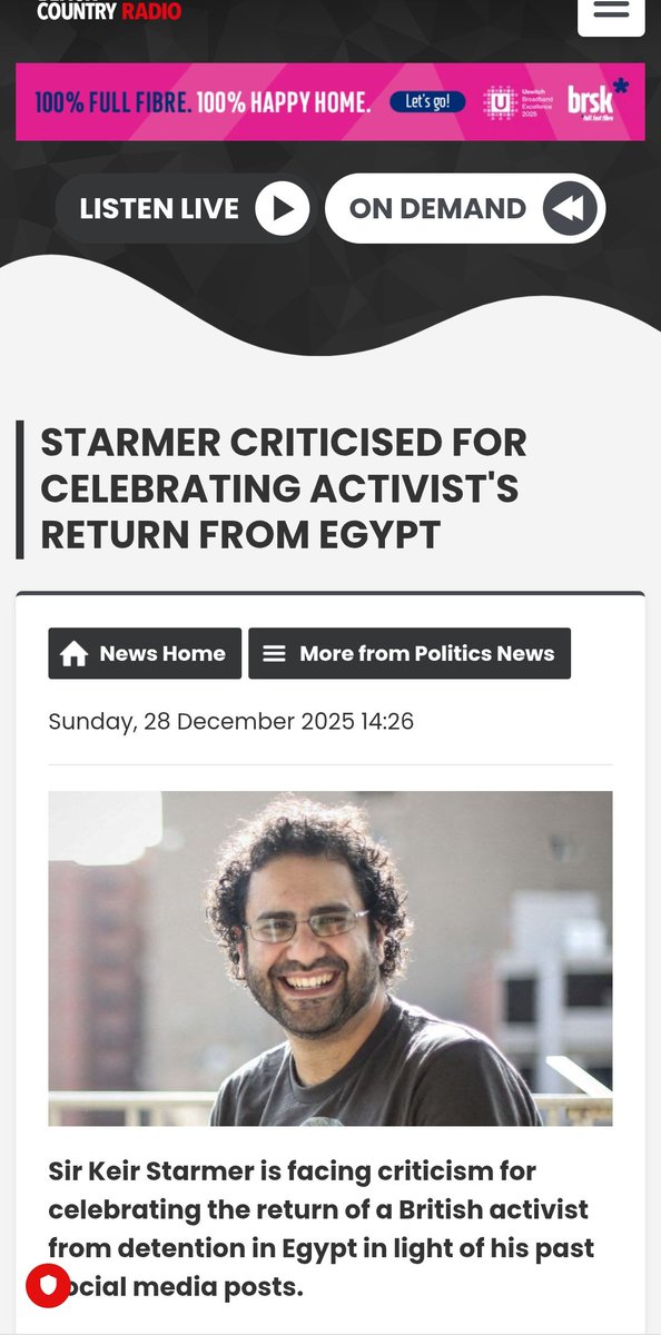نيوز البريطانية، أصدر رئيس الوزراء البريطاني كير ستارمر<a href="/Keir_Starmer/">Keir Starmer</a>

 بيانًا أوضح فيه أنه لم يكن على علم بما وصفه بـ "التغريدات البغيضة" لعبد الفتاح عند إعلانه سعادته بوصوله إلى المملكة المتحدة.<a href="/10DowningStreet/">UK Prime Minister</a>