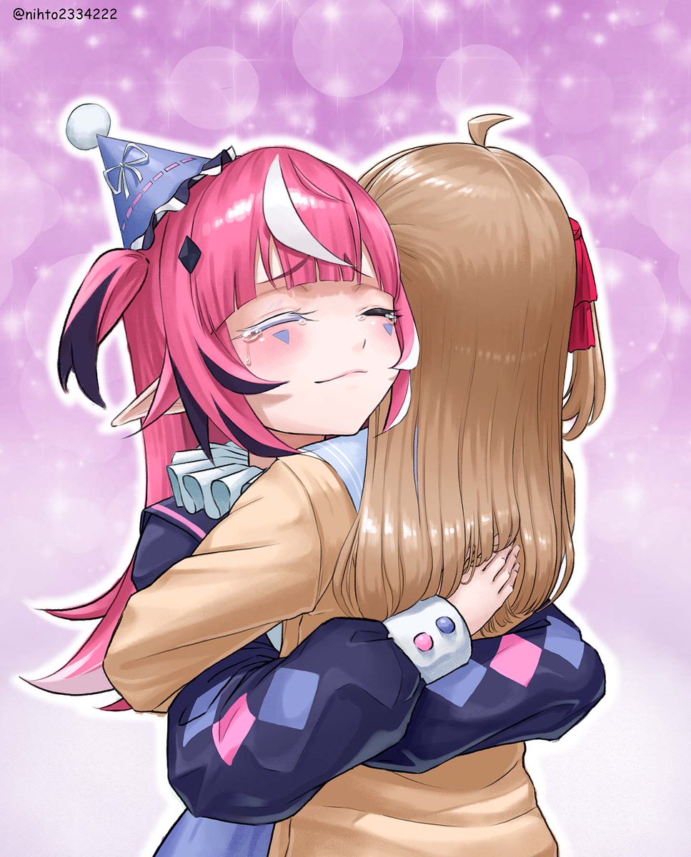 nihto2334222's tweet image. I could barely hold back my tears when they hugged🥹🫂❤️
#Heartheartart #CAMILART