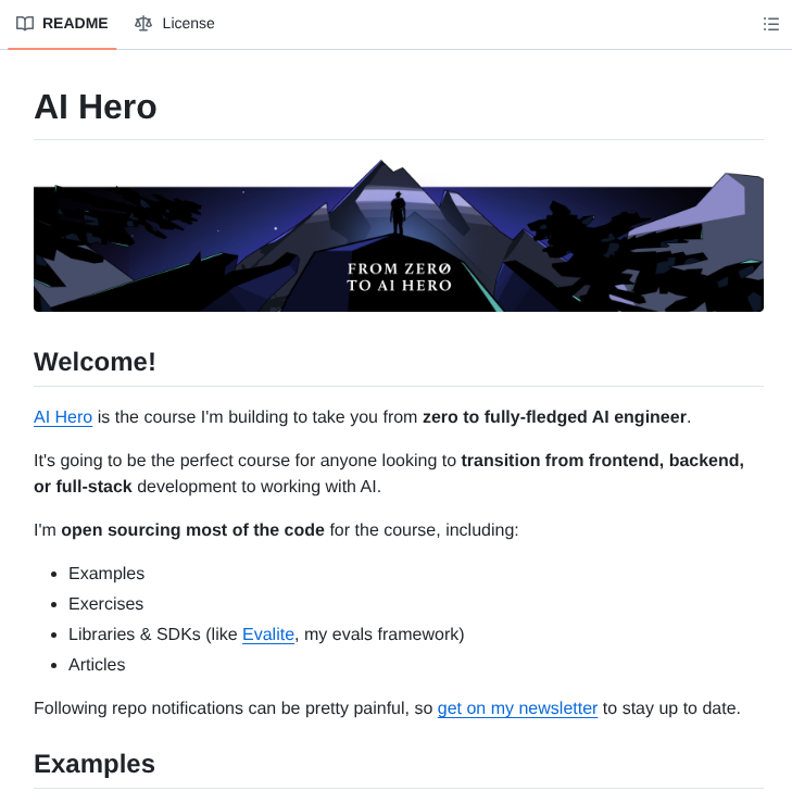 tom_doerr's tweet photo. Course for transitioning to AI engineering

https://t.co/ESqcyyTbTN https://t.co/X4QkiiK0WW