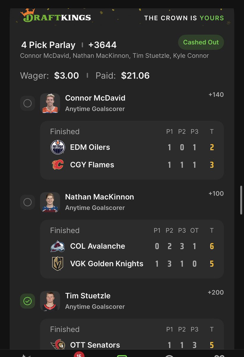 JulZCircle's tweet photo. @HomeRunPredict Appreciate you. Hit another one because of the free data you provided. Almost hit two lays but I cashed out on one🤦🏽 https://t.co/u7RVgeHCex
