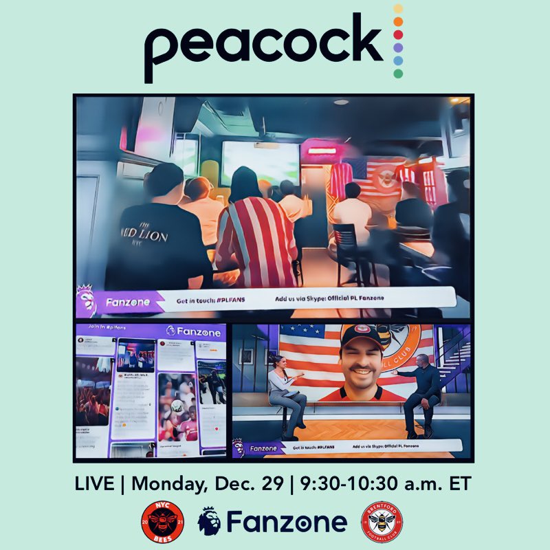 BrentfordFCnyc's tweet photo. Weโre joining @premierleague Fanzone, LIVE on Monday, Dec. 29! Scheduled for the third part of the program. Hope you can tune in! #NYCBees #BrentfordFC #PLFans
๐ฃ๏ธ: @CorrSports
๐บ: @peacock https://t.co/85blGITlAu