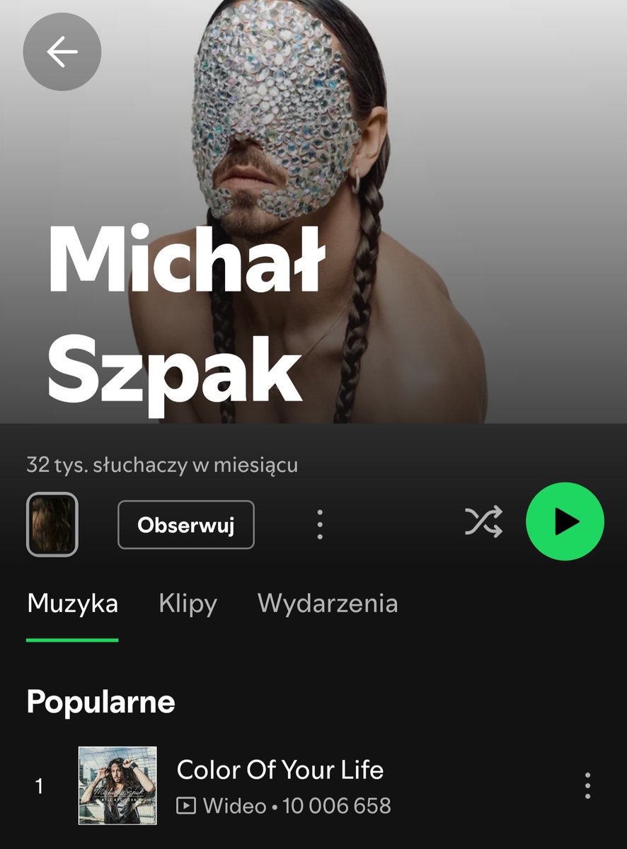 eurowizja_org's tweet photo. 🔥🇵🇱 „Color of Your Life” Michała Szpaka przekroczyła właśnie 10 milionów odtworzeń na Spotify 🎶
#Eurovision2026 #Eurowizja2026 #MichałSzpak #ColorofYourLife #Polska #Poland #EurovisionPoland #EurowizjaPolska https://t.co/U4wCA2sec9