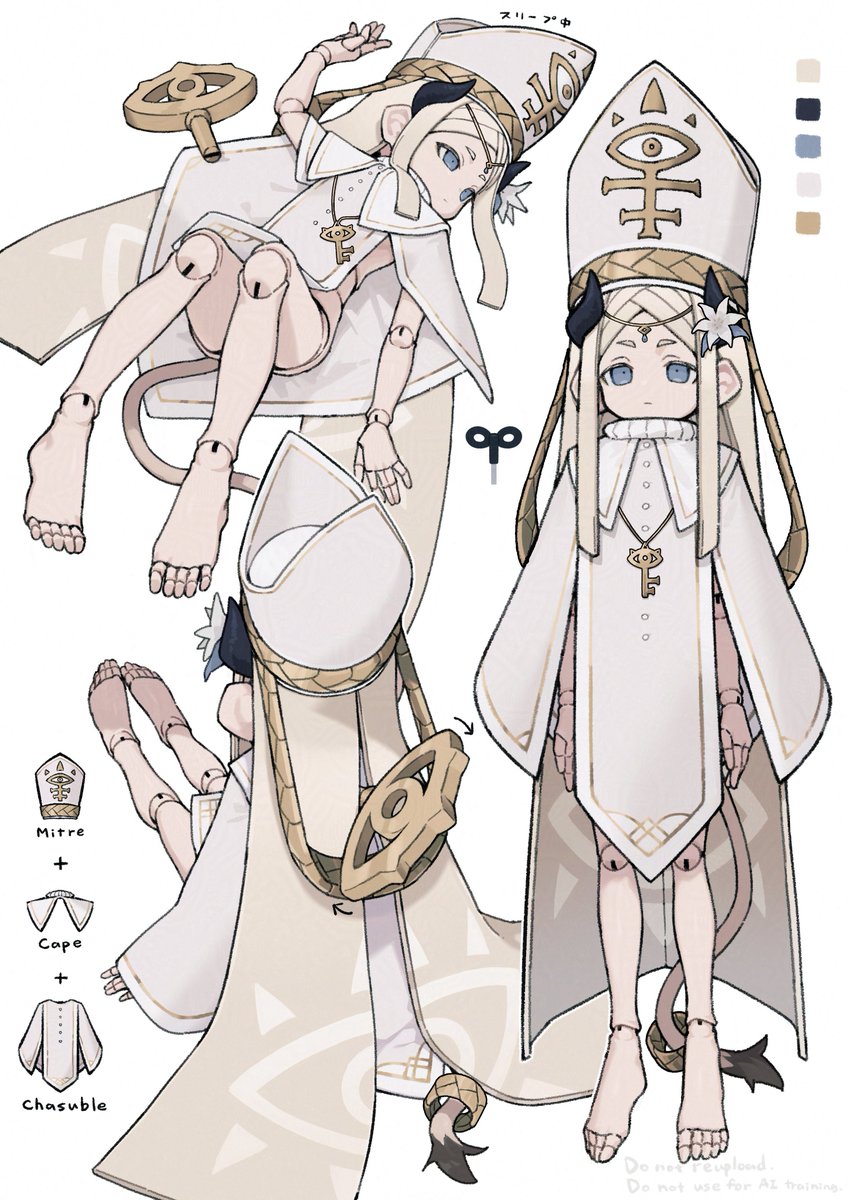 #2025年自分が選ぶ今年の4枚 
お気に入りキャラデザたち🐈🦇🦀🗝