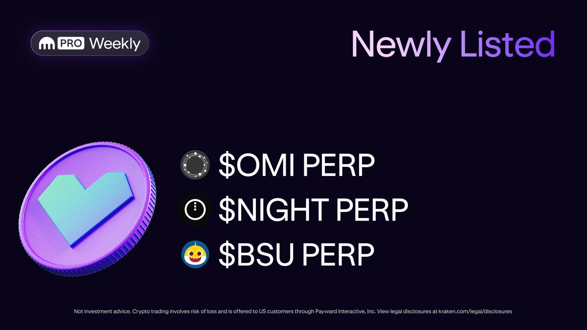 JUST IN: Kraken, serving over 15M clients, highlights its newly listed  $NIGHT perpetual futures.