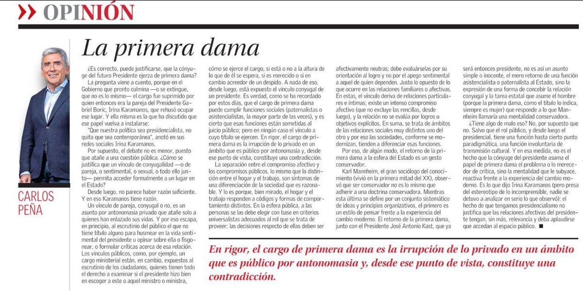 Comparto la opinión de #CarlosPeña sobre la primera dama. Habiéndose eliminado, no debería restituirse. Es una forma poco elegante y tramposa de nepotismo.