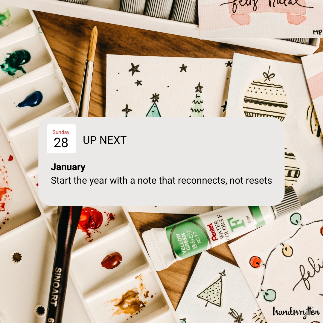 Start the year strong: reach out, don’t reset. 💪

A handwritten note is a tiny gesture with a huge payoff. Personal and guaranteed to make your clients smile.

Ready to reconnect? 💌 sales@handwrytten.com

#Handwrytten #RelationshipMarketing #ClientConnections #B2BMarketing