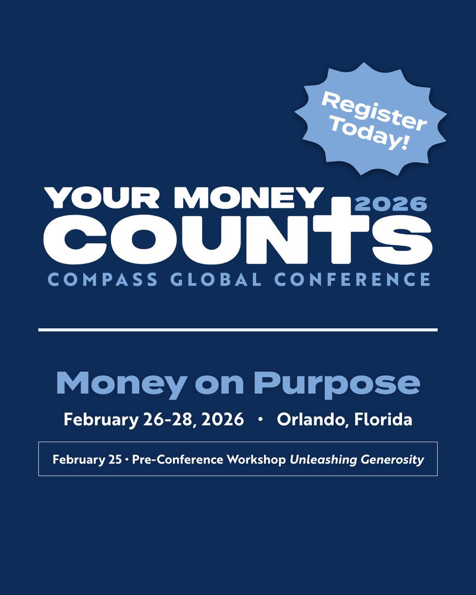 CompassUpdates's tweet photo. REGISTER BEFORE PRICE INCREASES!
This conference is about unlocking the ways God can use our resources to advance His Kingdom. It's designed to be a transformational experience to equip you to take bold, next steps on your financial discipleship journey.  https://t.co/7TMIPV9scg https://t.co/X5d1HXHXZ6