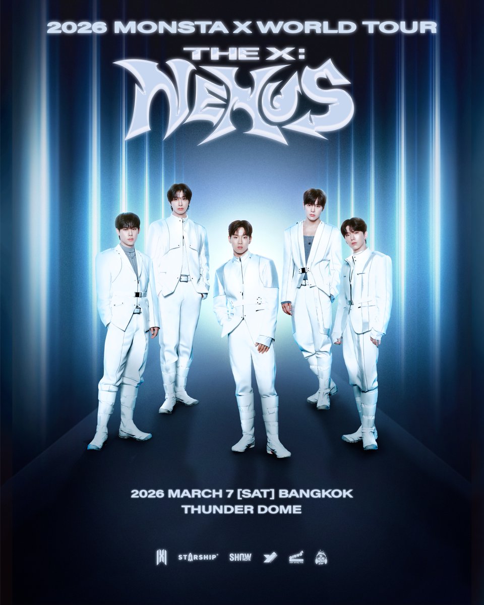 behearnowkpop's tweet photo. ✨💙ได้เวลาของมอนเบเบ้ไทย!! ✨💙

คะแนนเต็ม 100 อย่างน้อยต้องได้ 99 กับ MONSTA X ที่พร้อมจะมาเชื่อมต่อความรักกับมอนเบเบ้ไทยผ่านเสียงเพลงและเพอร์ฟอร์แมนซ์อันทรงพลังของพวกเขาในคอนเสิร์ต 2026 MONSTA X WORLD TOUR [THE X : NEXUS] IN BANGKOK แล้ว

เตรียมตัว 🙋 เตรียมใจ ❤️ ของคุณเอาไว้ให้ดี
เพราะพวกเขาจะมาทำให้คุณหลงเสน่ห์ในทุก ๆ สเตจ จนยากจะถอนตัวเลยล่ะ!

📆 วันเสาร์ที่ 7 มีนาคม 2569
🏟️ ธันเดอร์โดม เมืองทองธานี

—-------------

✨💙 It’s MONBEBE Thailand time! ✨💙

A perfect score of 100? MONSTA X deserves at least 99! MONSTA X are more than ready to reconnect their love with Thai MONBEBE through powerful music and electrifying performances at 2026 MONSTA X WORLD TOUR [THE X : NEXUS] IN BANGKOK

Get ready 🙋‍♂️ and brace your hearts ❤️ Because they’ll captivate you on every single stage —
once you fall, There’s no turning back!

📆 SATURDAY, MARCH 7, 2026
🏟️ THUNDER DOME, MUANG THONG THANI

#몬스타엑스 #MONSTAX #MONSTA_X
#MONSTAX_THEX_NEXUS #MONSTAXinASIA #MONSTAX_THEX_NEXUS_BKK
#YJPARTNERS #BeHearNowKPop