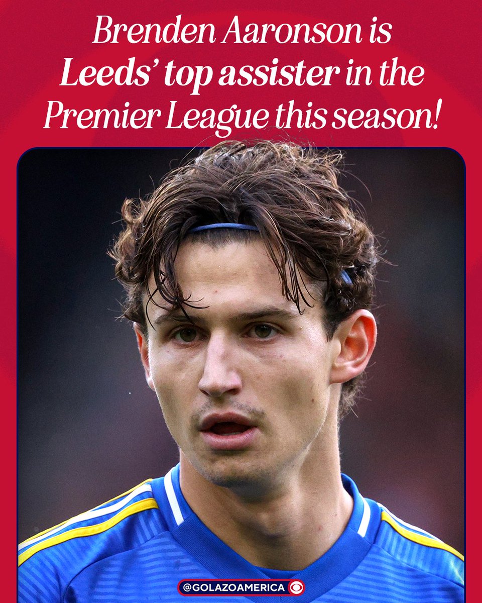 GolazoAmerica's tweet image. No Leeds player has provided more Premier League assists than Brenden Aaronson (3) this season 🤩
